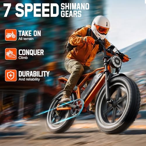 TST Electric Bike for Adults 1500W Peak 20" Fat Tire All-Terrain E-Bike | TST Electric Dirt Bike for Road Sand Mountain