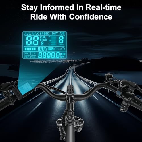 ANCHEER 48V 500Wh Electric Bike for Adults, Fast-Charge Removable Battery, 26" Suspension Fork, Up to 60 Miles Commuter