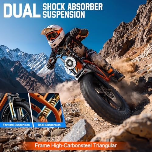 TST Electric Bike for Adults 1500W Peak 20" Fat Tire All-Terrain E-Bike | TST Electric Dirt Bike for Road Sand Mountain