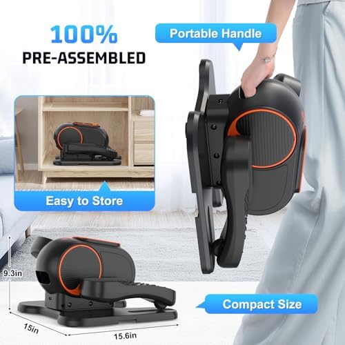 ANCHEER 24-in-1 Under Desk Elliptical Machine for Home Office Workers | ANCHEER Quiet Compact Elliptical Leg Exerciser