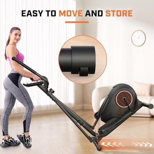 ANCHEERUltra-Silent Magnetic Elliptical Trainer Home Gym, 14 Resistance Levels, Max 400Lbs, Silent Exercise Machine, Hom - Image 6