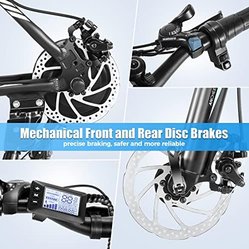 ANCHEER Peak 750W Motor Electric Mountain Bike for Adults, 55 Miles Electric Bicycle 26" SunEbike 48V/374Wh Battery