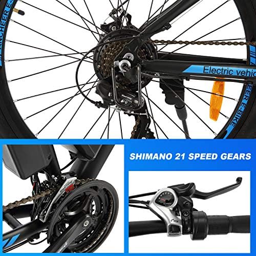 ANCHEER 500W Electric Mountain Bike 27.5'' for Adults with Removable 10.4Ah Battery, Professional 24 Speed Gears, 48V E