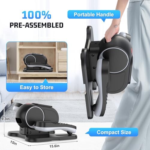 ANCHEER Under Desk Elliptical for Home Office Workouts | Quiet Compact ANCHEER Elliptical Machine for Desk Workouts | A