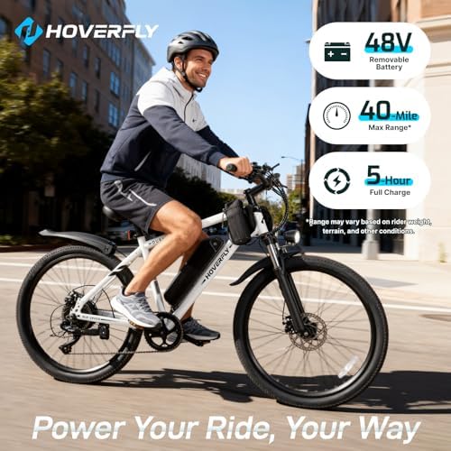 Hoverfly OUREA 26" Electric Bike for Adults, 750W Peak Motor, Shock Absorber Commuter Ebike Hoverfly OUREA 26" Electri