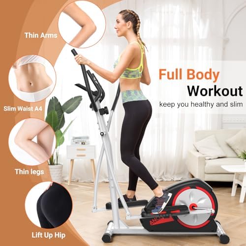 ANCHEER Elliptical Exercise Machine for Home Gym Enthusiasts | ANCHEER Elliptical Trainer for Fitness Beginners and Wei