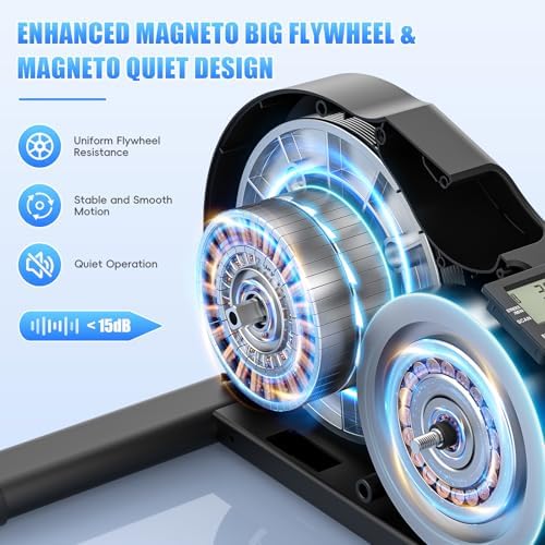 ANCHEER Under Desk Elliptical Bike, Fully Assembled Leg Exerciser 2 in 1 Seated Standing Elliptical, Quiet Mini Elliptic