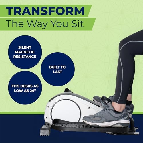 DeskCycle Ellipse Leg Exerciser Under Desk Elliptical Machine and Foot Pedal Exerciser Leg Exerciser While Sitting Compa