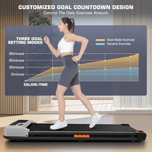 ANCHEER Walking Pad Treadmill for Home Workout, 12% Incline&Adjustable Height, Desk Stationary Treadmill, Up to 300LBs