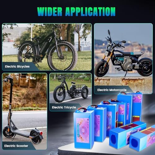 36V Lithium Battery Pack for Scooter (36V10Ah with Charger) T-Plug and BMS 200-1200W Perfect for E-Scooter Rides in Urba