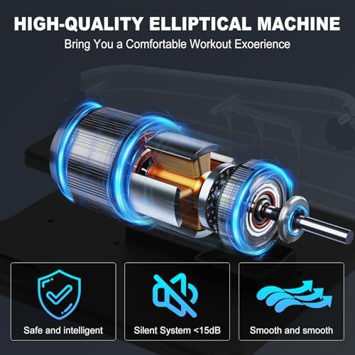 Electric Seated Elliptical Machine for Seniors with Remote Control and 12 Adjustable Speeds | Under Desk Mini Elliptica