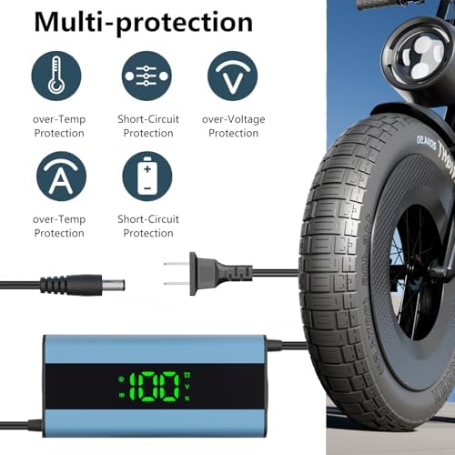 Electric Scooter Charger 42V 2A Smart Display Fast Charging Compatible Multiple Models Electric Scooter Charger 5 in 1 P
