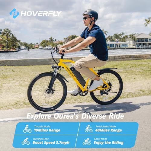 Hoverfly OUREA 26" Electric Bike for Adults, 750W Peak Motor, Shock Absorber Commuter Ebike Hoverfly OUREA 26" Electri