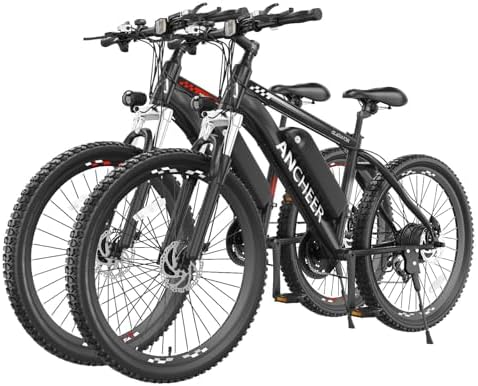 ANCHEER 750W Peak Ebike for Adults, 50 Miles Range, 21Speed Electric Mountain Bike | ANCHEER 26" Electric Bike for Adul