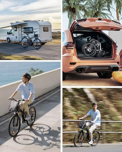 Isinwheel 500W Electric Bike for Adults 280.8Wh Battery Smart Uphill Folding Ebike 14"/16" Adults Teens