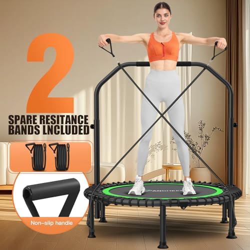 ANCHEER 40"/48" Foldable Rebounder Trampoline for Adults/Kids - Indoor & Outdoor Fun Exercise Equipment with Safety Fea