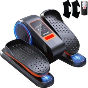 Electric Elliptical Leg Exerciser Under Desk for Senior TrainingPortable Seated Pedal Exerciser 15 Adjustable Speeds Qui