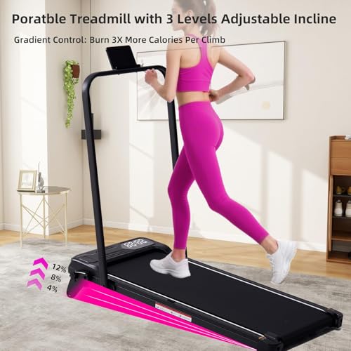 Portable Electric Walking Pad Treadmill for Home Office Lovers
| |5HP Foldable Treadmill with Adjustable Incline for Fi - Image 4