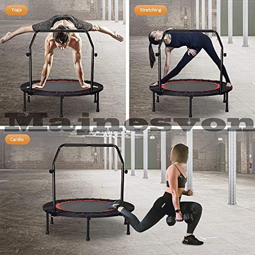 Portable Fitness Foldable Trampoline for Kid/Adults in-Home Mini Rebounder 40" Max Load 330lbs Recycled Claim Standard 1