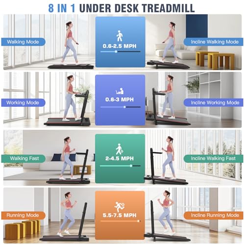 ANCHEER Quiet Folding Treadmill for Home with Desk Workspace & Adjustable Height
ANCHEER Ultra-Quiet 8-in-1 Treadmill - Image 5