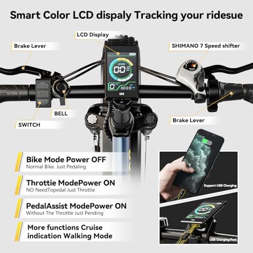 48V 20AH Removable Battery Electric Bike for Adults
| 30+MPH Max Speed Electric Bike
| 80 Miles Max Range Electric Bike - Image 37