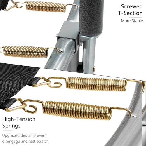 AOTOB 8 FT Trampoline Safety Enclosure Net for Kids Outdoor & Kids Jump Mat with Spring Pad & Ladder