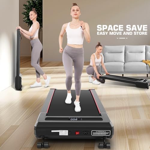 ANCHEER Walking Desk Treadmill for Home Workouts 12% Incline & Adjustable Height, Desk Workstation, 300lb Capacity, Fold - Image 32