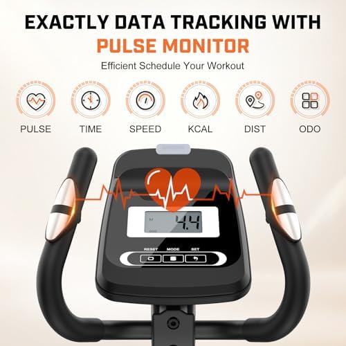 ANCHEER Silent Elliptical Trainer for Home Gym Lovers - 14-Level Resistance & Heart Rate Monitor | ANCHEER Cardiorespir