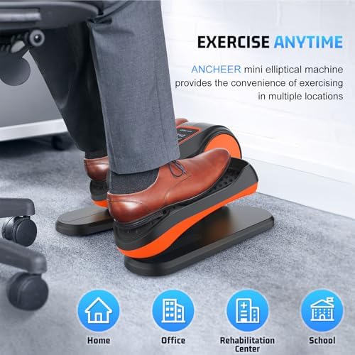 ANCHEER Electric Leg Exerciser While Sitting, Senior Exercise Machine, Fully Assembled 12-Speed Motorized Elliptical Leg