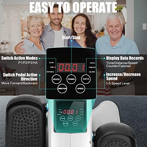 ANCHEER Electric Elliptical Leg Exerciser for Seniors Adults at Desk | Quiet Portable Seated Foot Pedal Exerciser with