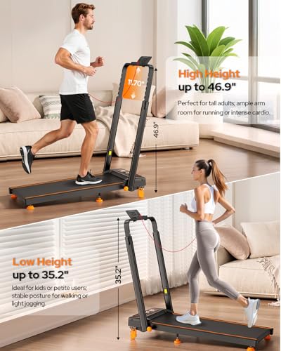 4 in 1 Folding Walking Pad Treadmill for Home Exercise, Upgraded |5HP Motor with LED Display & Handle Bar
| Electric Po - Image 2