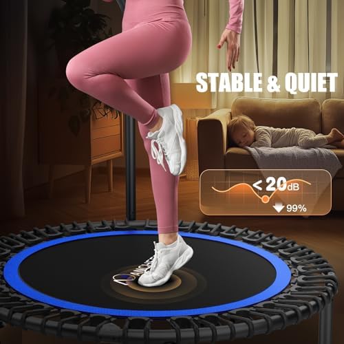 ANCHEER 40"/48" Foldable Rebounder Trampoline for Adults/Kids - Indoor & Outdoor Fun Exercise Equipment with Safety Fea