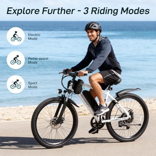 Hoverfly OUREA 26" Electric Bike for Adults, 750W Peak Motor, Shock Absorber Commuter Ebike Hoverfly OUREA 26" Electri