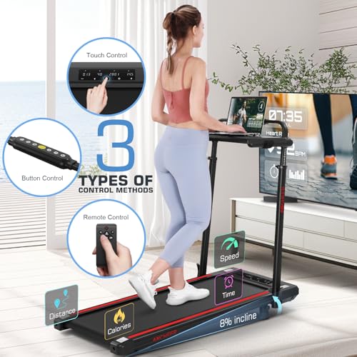 ANCHEER Quiet Folding Treadmill for Home with Desk Workspace & Adjustable Height
ANCHEER Ultra-Quiet 8-in-1 Treadmill - Image 6