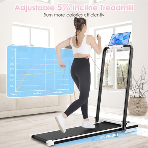 ANCHEER 7.5MPH Under Desk Treadmill for Home/Gym/Office | ANCHEER 2s Folding Compact Treadmill with Incline and LED Tou