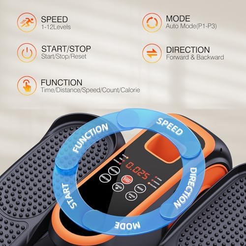 Quiet Seated Elliptical Machine for Seniors | Electric Leg Exerciser While Sitting Under Desk | Portable Seated Pedal E