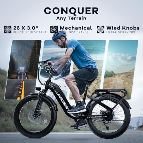 1000W/1500W Peak Electric Bike for Adults, Up to 80 Miles Range, UL Certified Ebike
| Removable Battery, 26/24'' UL Cer - Image 29