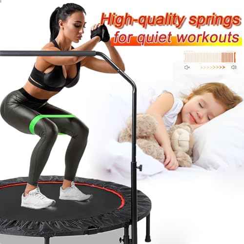 Portable Fitness Foldable Trampoline for Kid/Adults in-Home Mini Rebounder 40" Max Load 330lbs Recycled Claim Standard 1