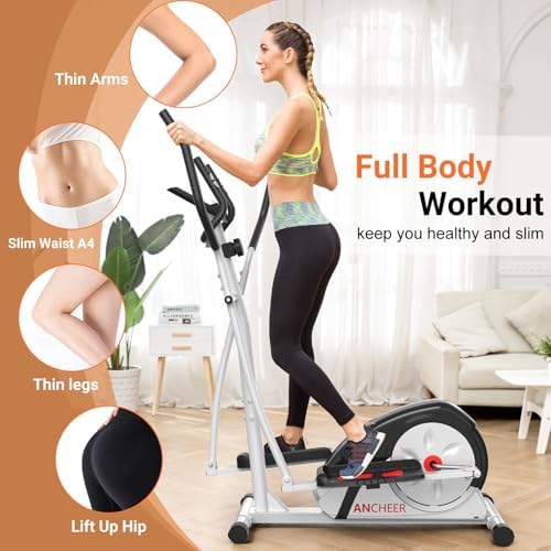 ANCHEER Elliptical Exercise Machine for Home Gym Enthusiasts | Ultra-Silent ANCHEER Elliptical Machine for Home Fitness