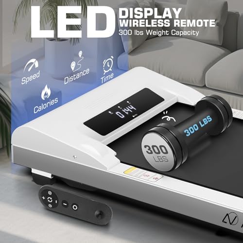 ANCHEER Portable Under Desk Treadmill for Home Office Workout | 300lb Capacity |5HP Portable Treadmill for Home Gym | C