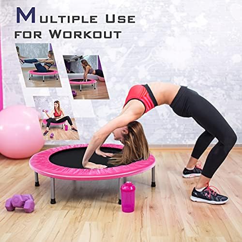 Giantex 36" Folding Mini Trampoline for Adults and Kids, Portable and Compact for Home Gym, Max Load 330lbs, Foldable |