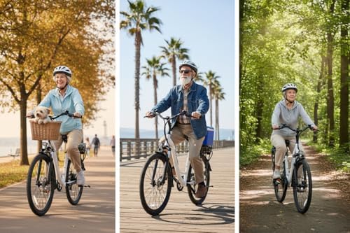 ANCHEER 48V 500Wh Electric Bike for Adults, Fast-Charge Removable Battery, 26" Suspension Fork, Up to 60 Miles Commuter