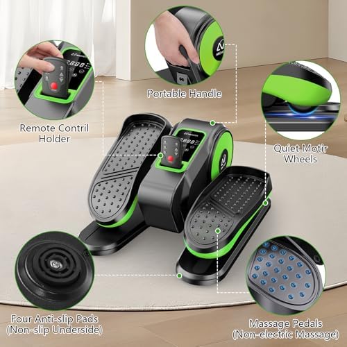 ANCHEER Elliptical Machine for Seniors, 12 Adjustable Speeds Pedal Exerciser, Quiet & Portable Electric Leg Exerciser wi