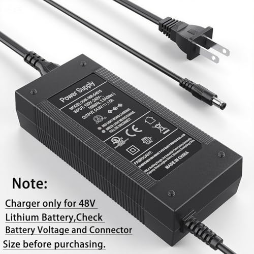 UL Certified 5|6V Ebike Charger for Lithium Battery, Perfect for 48V Ebikes
| UL Certified 5|6V Electric Bike Charger, - Image 5