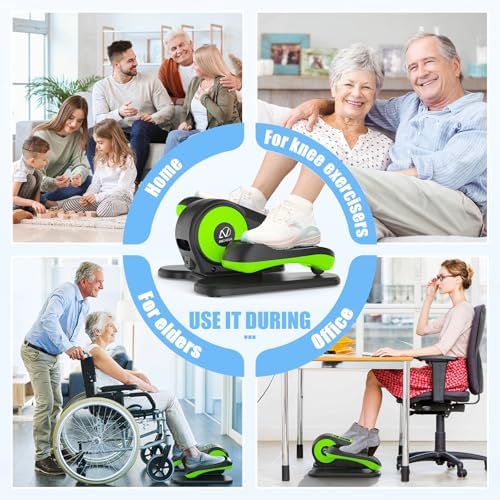 ANCHEER Electric Leg Exerciser While Sitting, Senior Exercise Machine, Fully Assembled 12-Speed Motorized Elliptical Leg