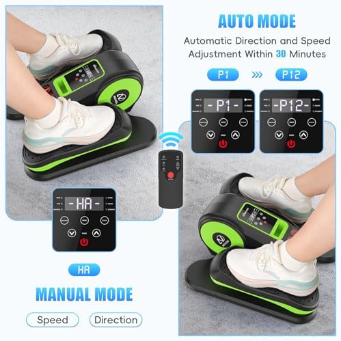 ANCHEER Electric Leg Exerciser While Sitting, Senior Exercise Machine, Fully Assembled 12-Speed Motorized Elliptical Leg