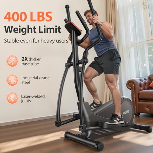 Niceday Hyper-Quiet Elliptical Machine for Home Exercise | Niceday 15.5IN & 20IN Stride Elliptical Trainer for Home | N