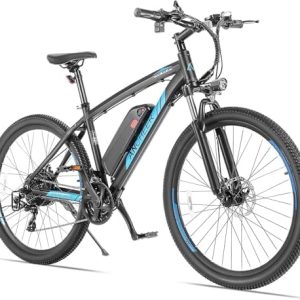 ANCHEER Adult Peak 750W Ebike 3 Hours Fast Charge 60 Miles Electric Bicycle 27.5 Hummer Mountain Bike LCD Display 21/24