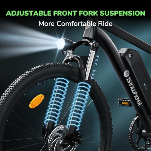 Isinwheel 500W Electric Bike for Adults 280.8Wh Battery Smart Uphill Folding Ebike 14"/16" Adults Teens