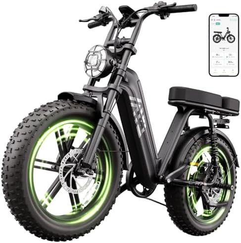TST Electric Bike for Adults 1500W Peak 20" Fat Tire All-Terrain E-Bike | TST Electric Dirt Bike for Road Sand Mountain